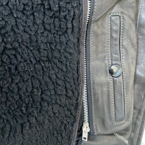 Golden Goose Deluxe Brand - leather jacket with shearling liner - Picture 9 of 14